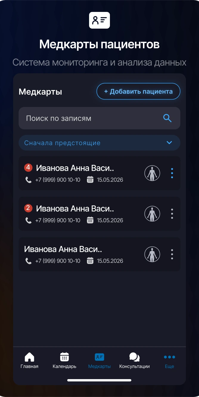 Медкарты пациентов